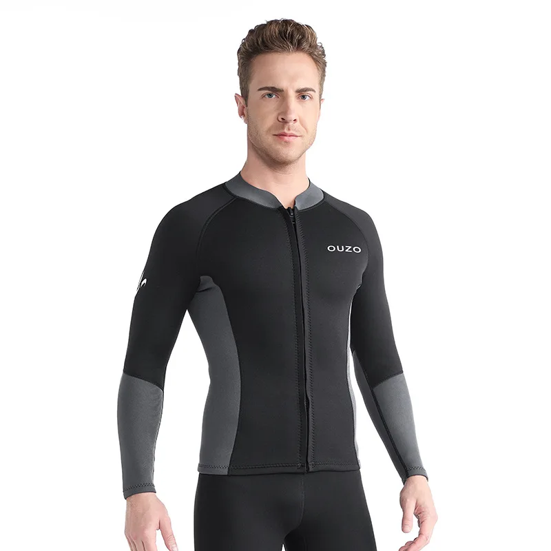 1.5mmDiving Suit Split Surfing Suit Men's Long-Sleeved Shirt Thermal Swimsuit Violently Sweat Suit Yoga Suit Diving Mother Suit