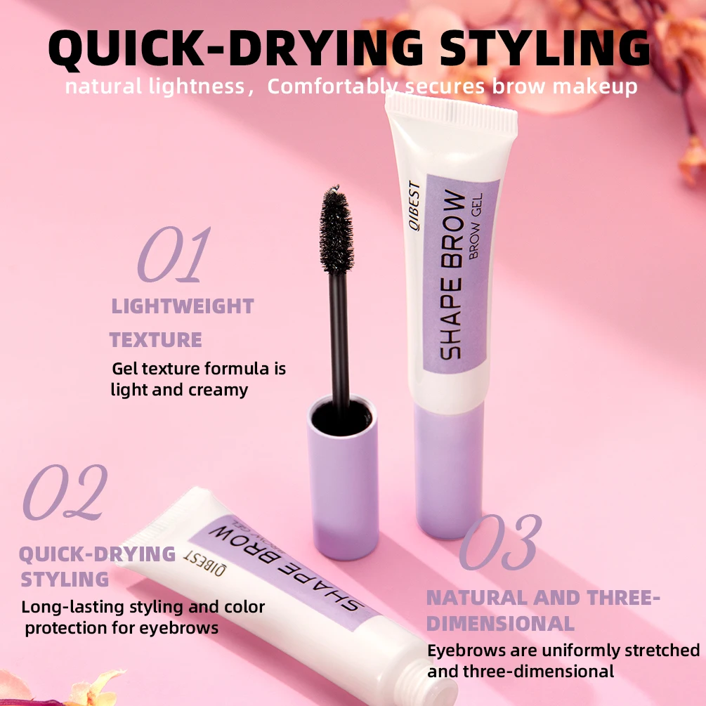 Qibest Augenbrauen formung sgel transparent wasserdicht Augenbrauen Seifen gel natürliche lang anhaltende 3D Augenbrauen Styling Gel Creme Make-up