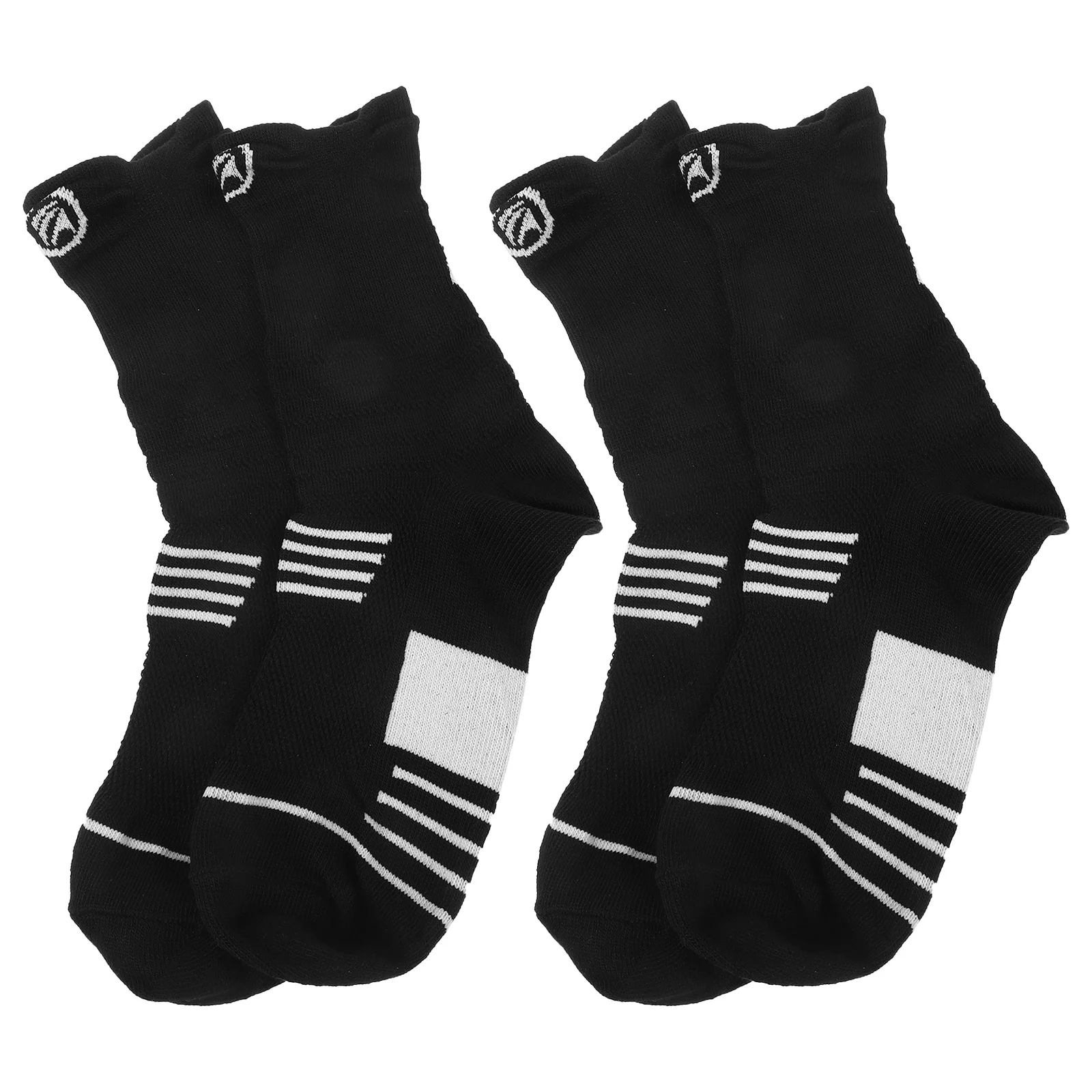 

2Pairs Breathable Mid Calf Sports Socks Friendly Running Workout Plantar Fasciitis Socks for Men Outdoor Climbing