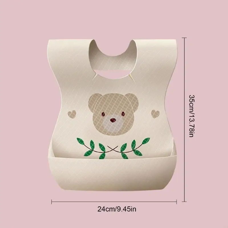 مجموعة مريلة للرضع 50 قطعة للاستعمال مرة واحدة توفر حماية ضد الماء للملابس #6