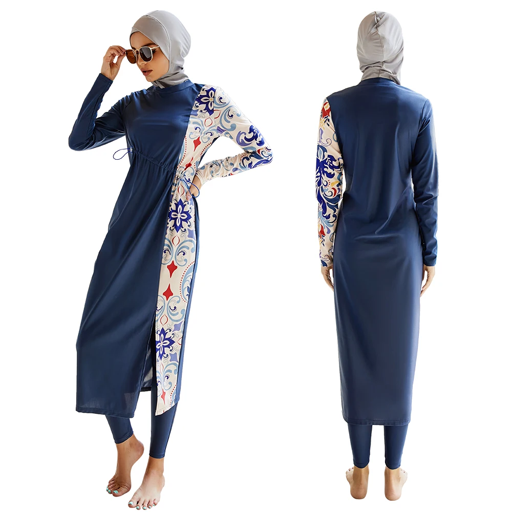 Muslim Sportswear Women Muslim Swimwear Separated Burkini Swimsuit Islamic Women Print Free Shipping Items Women Swimming Suit