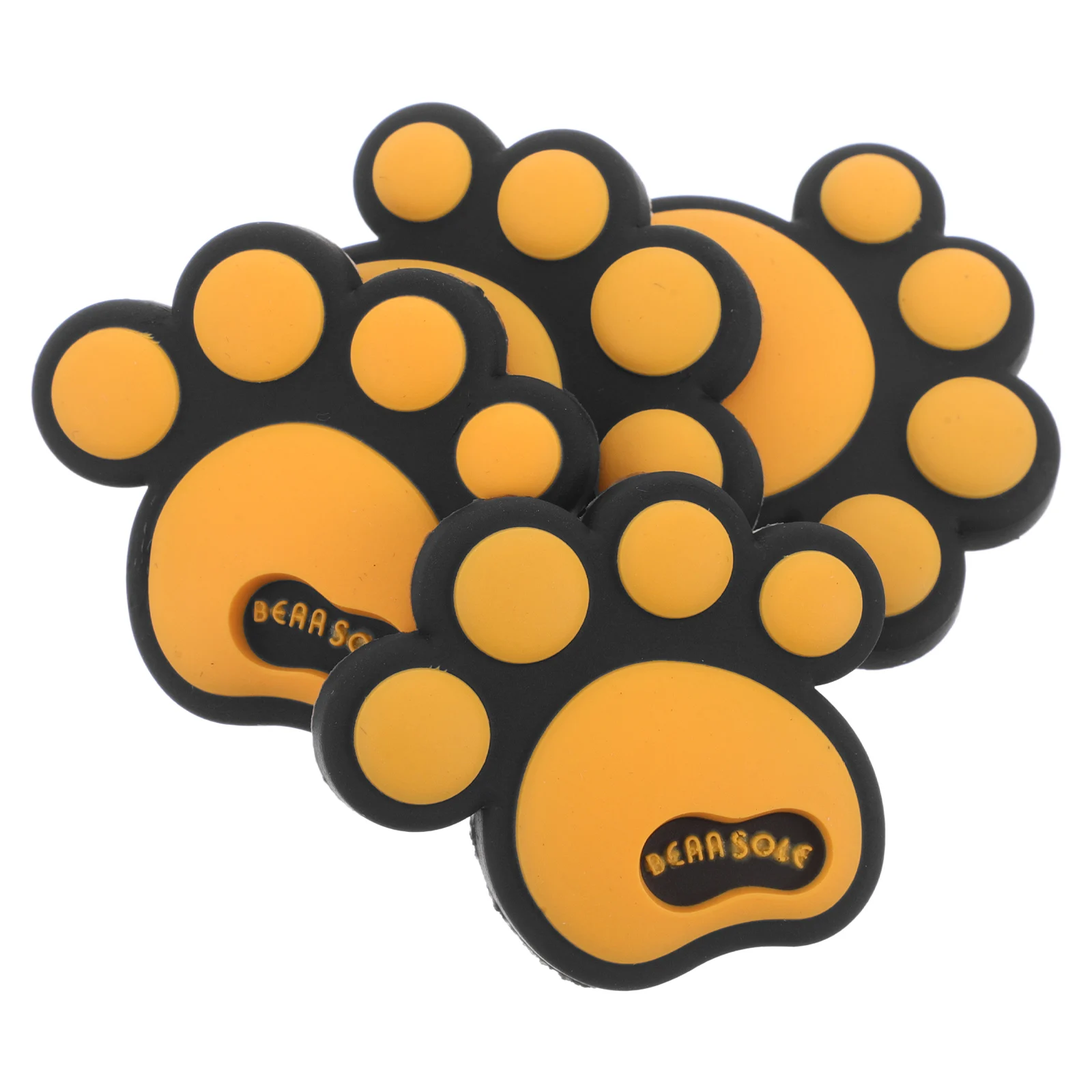 

4pcs Anti Collision Silicone Stickers Dog Decals Car Body Home Office Furniture Protection Orange Easy Installation