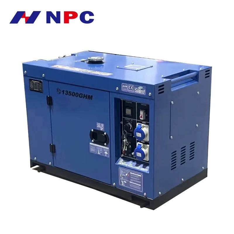 

NPC 50/60HZ Soundproof Electric Power Plant Portable Super Silent Electric Air-cooled 12kVA 10kw 10 Kw Diesel Generator 10kw