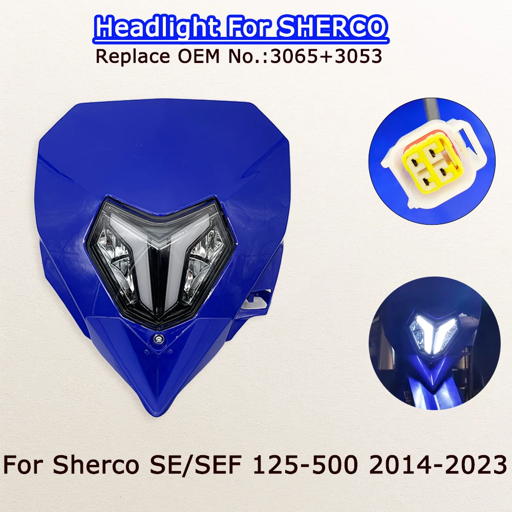 

OTOM LED Headlight Assembly For SHERCO SE SEF 125 250 300 450 500 Motorcycle Head Light 2014-2023 Headlamp Accessories Dirt Bike