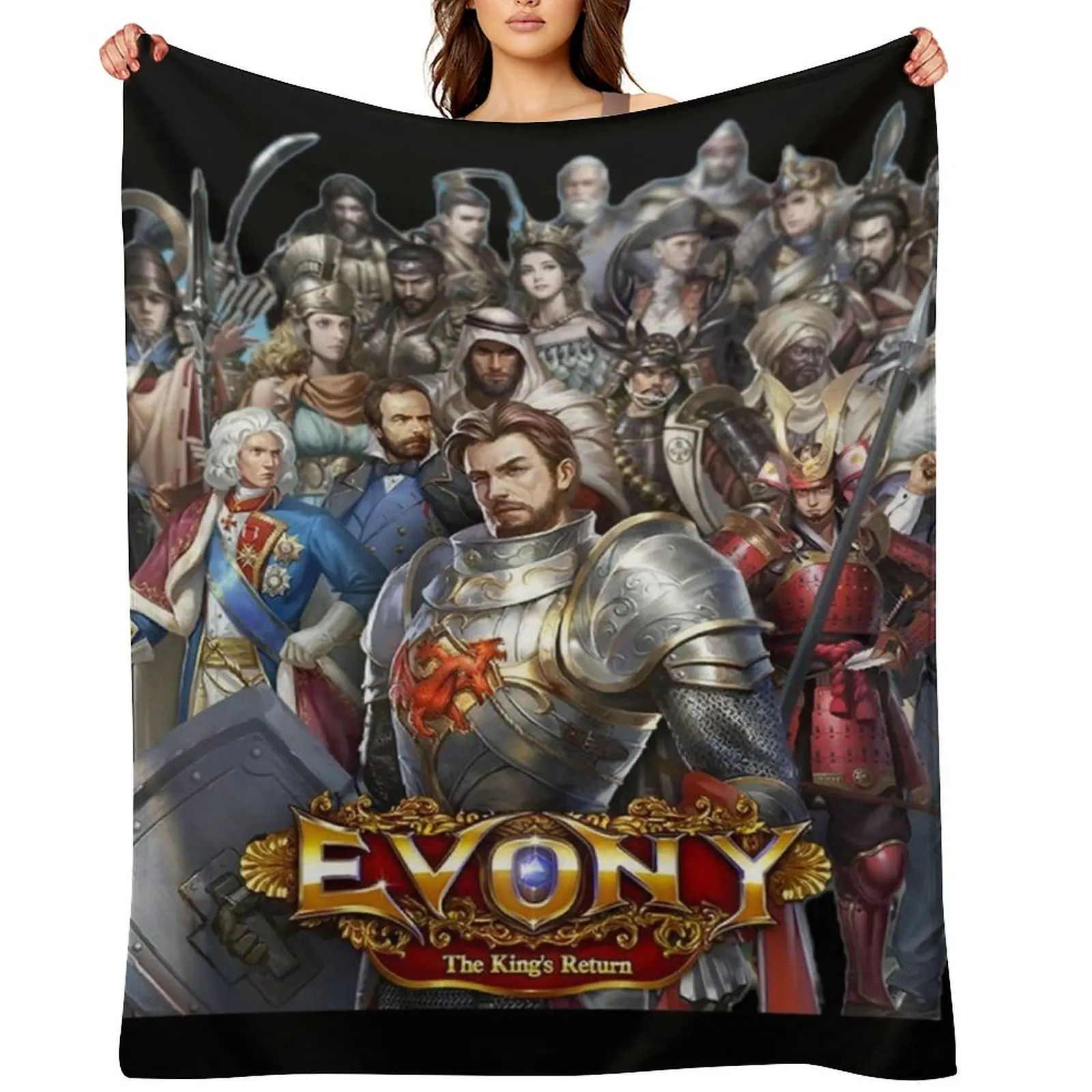 

Evony Throw Blanket halloween Furry Softest Single Blankets