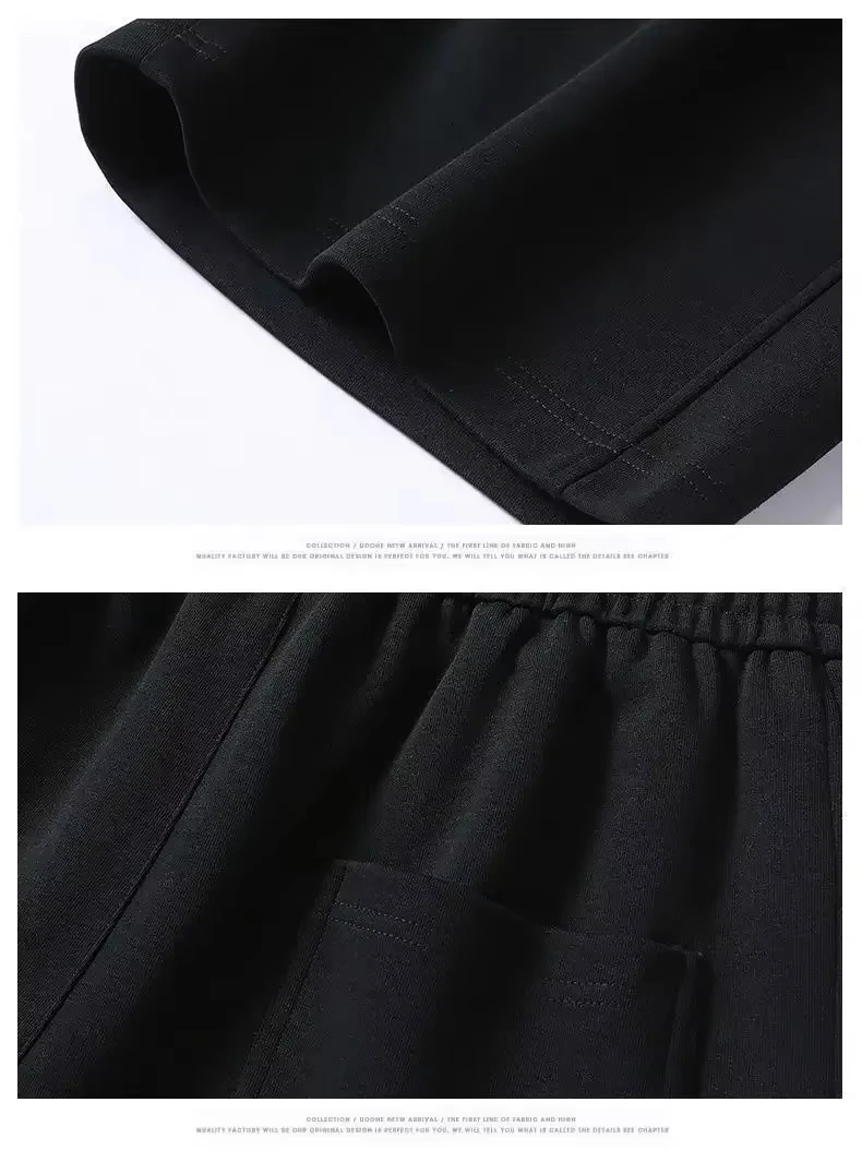 Pantaloncini di cotone da uomo estivi Ins Trendy Brand American Pantaloni larghi a cinque quarti Tendenza moda Pantaloni sportivi casual a gamba dritta