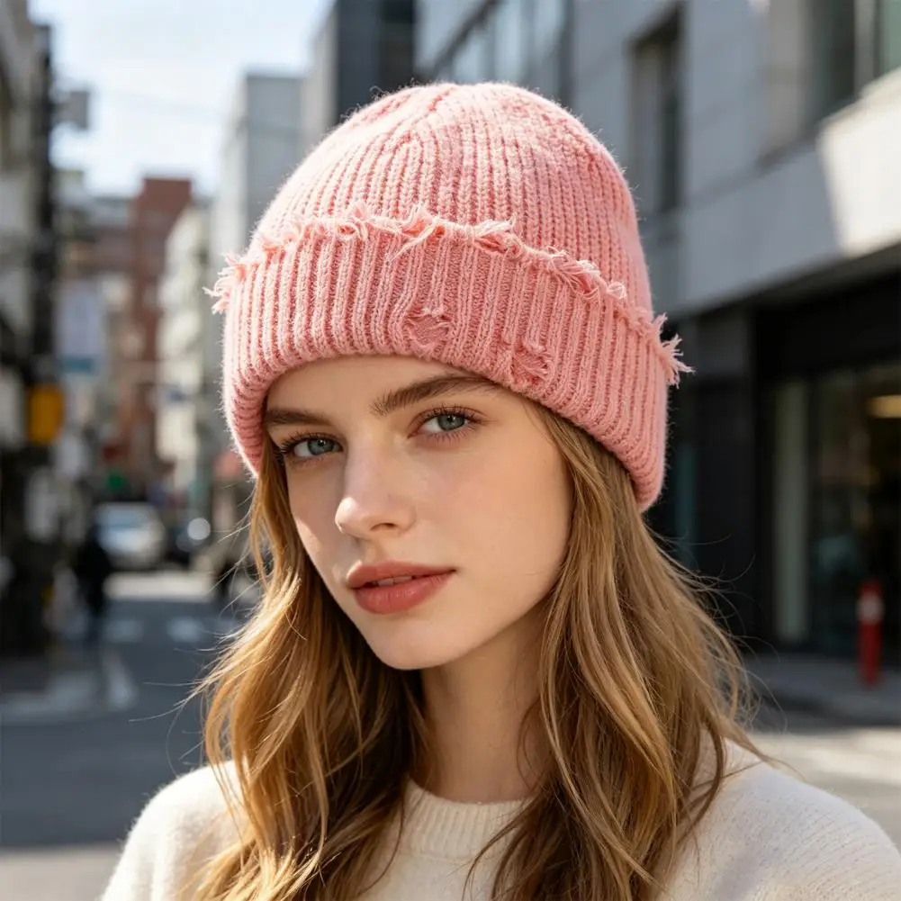 Winter Knit Hat for Men Women, Chunky Snow Cap Unisex Slouchy Skull Caps for Outdoor Winter Commuting And Daily Wear