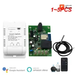 1~5PCS /Tuya WiFi Smart Temperature Switch 16A 3000W with Energy Consumption Monitoring Thermostat For Alexa Home