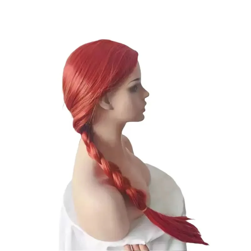 Toy Story 2 Jessie Parrucche Cosplay Treccia in stile Capelli sintetici lunghi Parrucche in fibra resistente al calore Parrucca in stile treccia