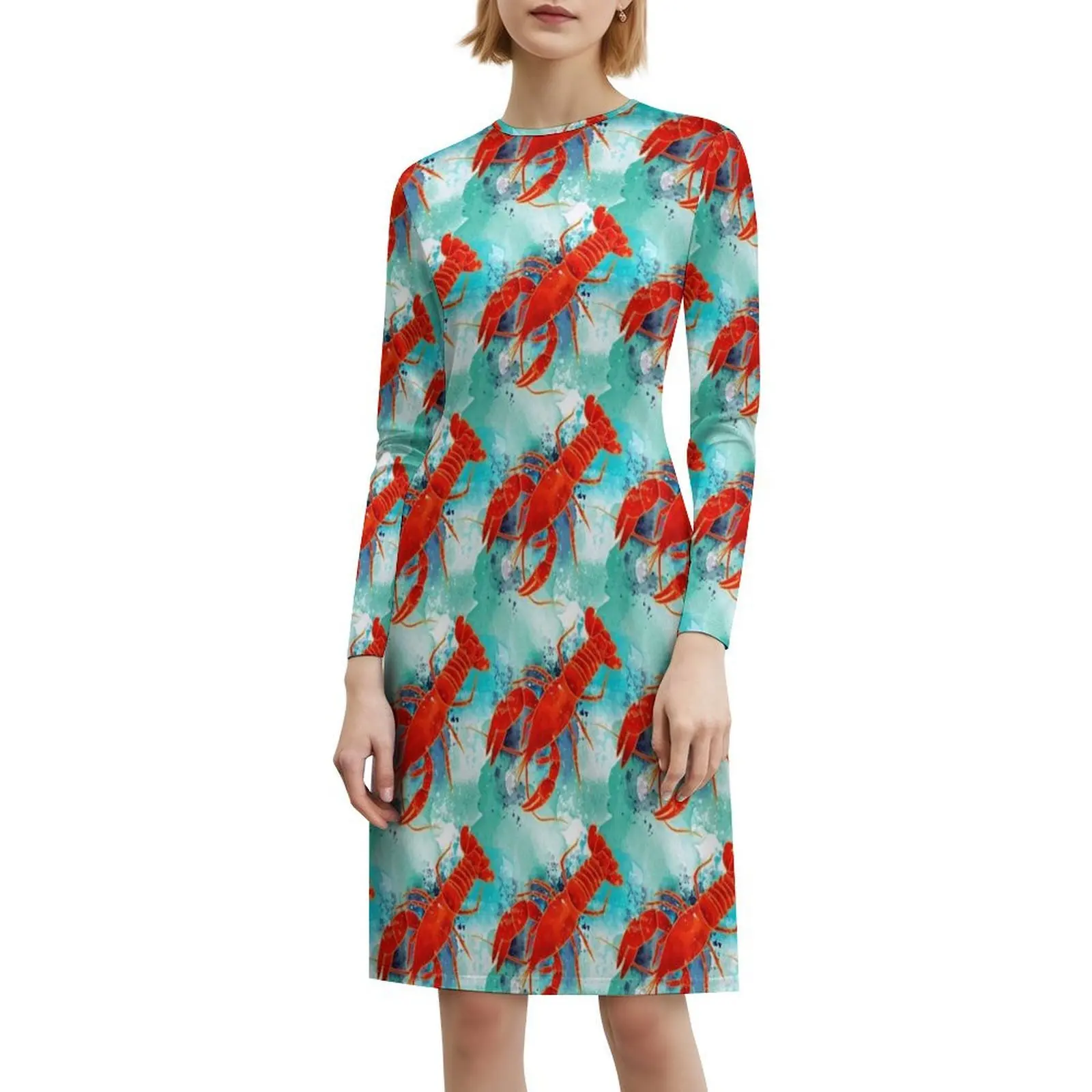 فستان كبير Ole Crawdaddy Ii على الطراز الكوري للنساء فستان كاجوال أنيق للحفلات أو الارتداء اليومي على شاطئ المحيط لويزيانا جراد البحر #6