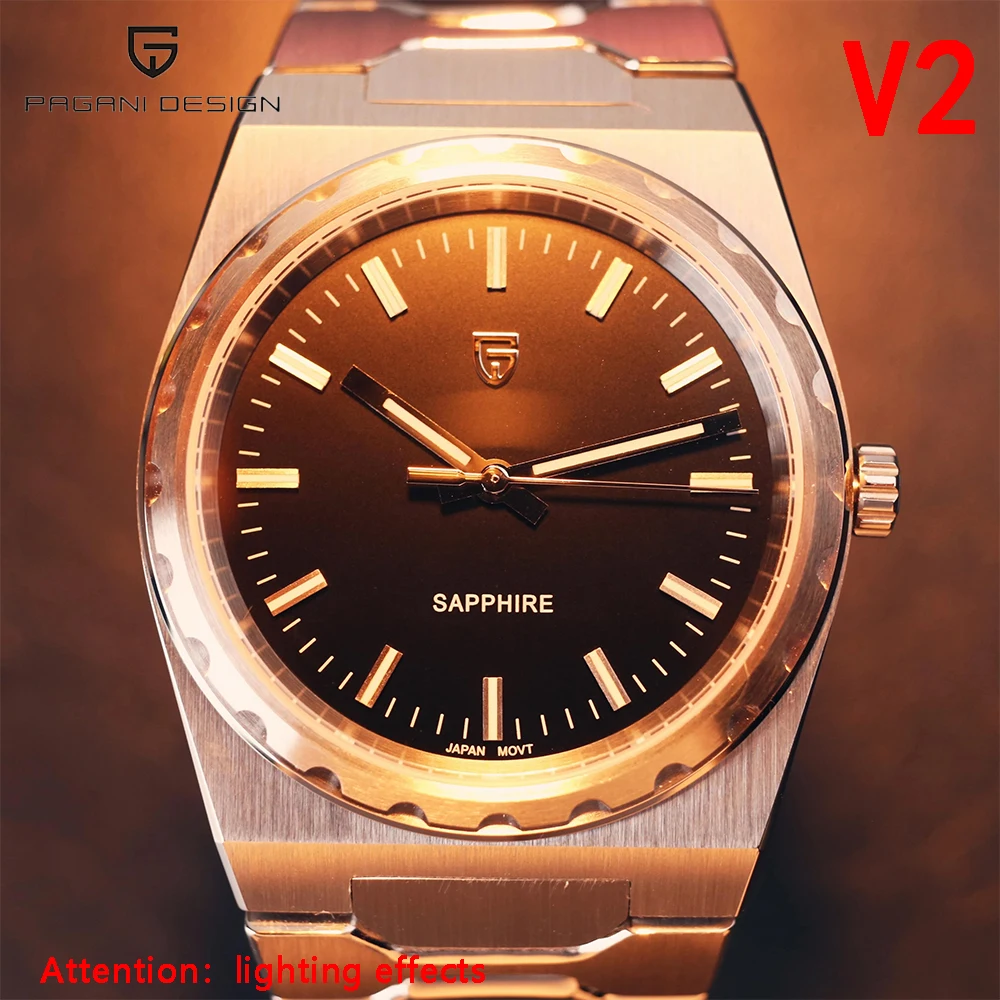 

Мужские кварцевые часы PAGANI DESIGN 2026 New 37MM VJ21 с сапфировым стеклом, из нержавеющей стали, водонепроницаемые (10 бар), тонкие (7 мм), с люминесцентным покрытием C3.