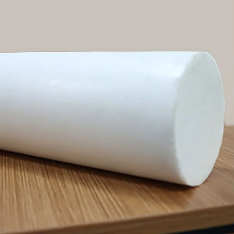 환경 친화적인 무독성 DIY PTFE 플라스틱 막대, 직경 PTFE 막대 막대, 흰색 폴리테트라 플루오렌 막대, 20mm ~ 50mm