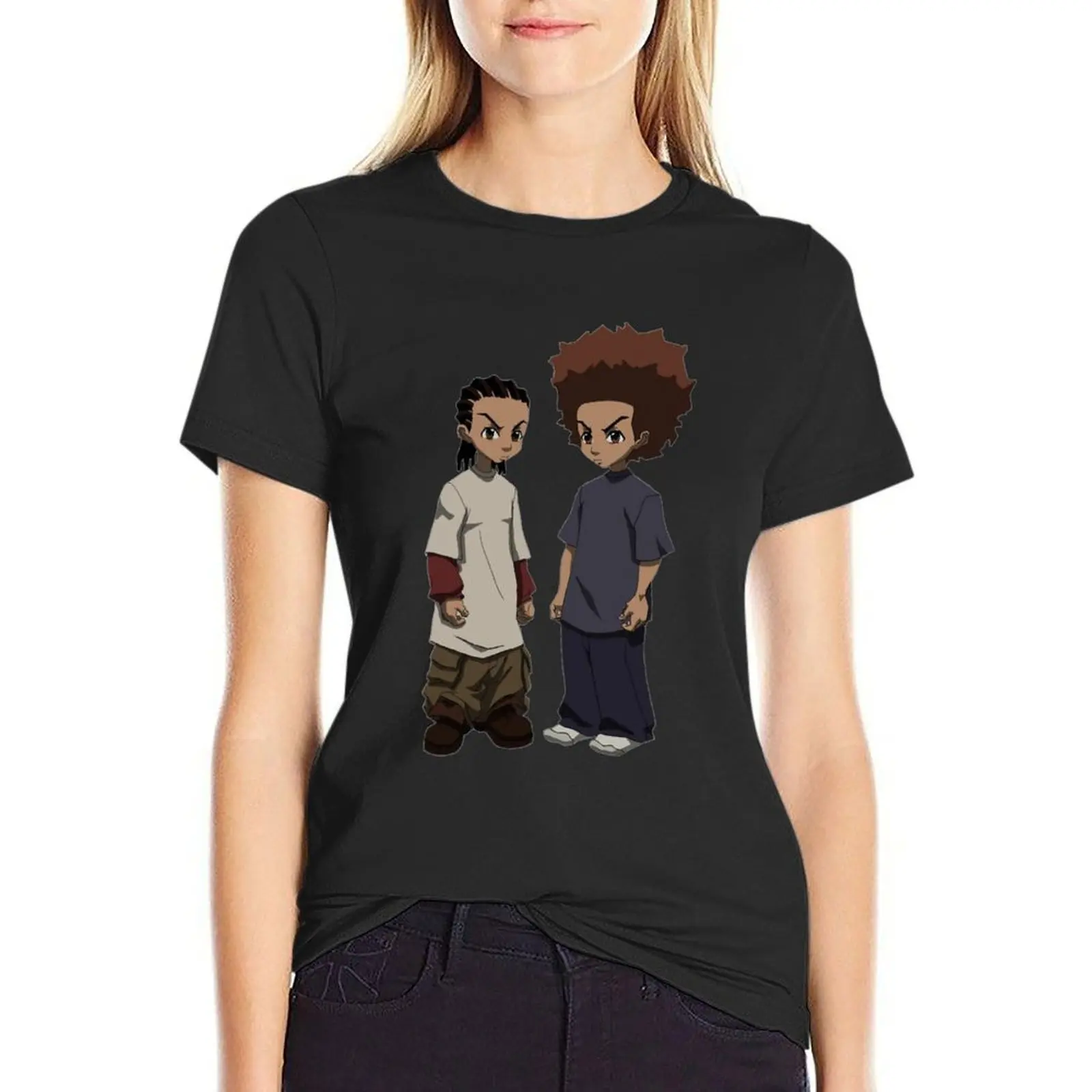 Huey and RILEY Freeman สำหรับแฟนๆเสื้อยืดเสื้อผ้าฮิปปี้ไซส์ใหญ่พิเศษเสื้อเสื้อยืดผู้หญิงแฟชั่นผู้หญิง