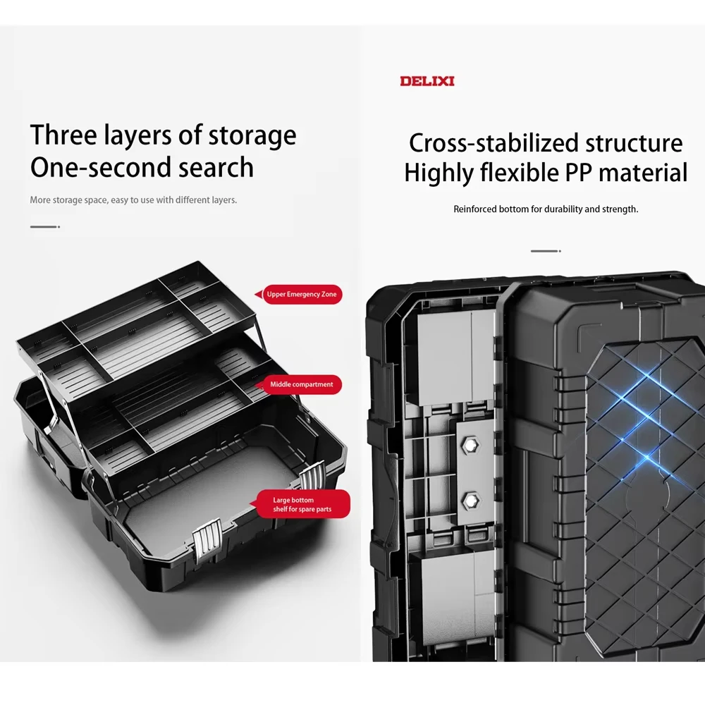 Multi-Layer Folding Tool Box Electrician Tool Organizer Multifunctional Tool Box Home Hardware Accessories Portable Storage Box