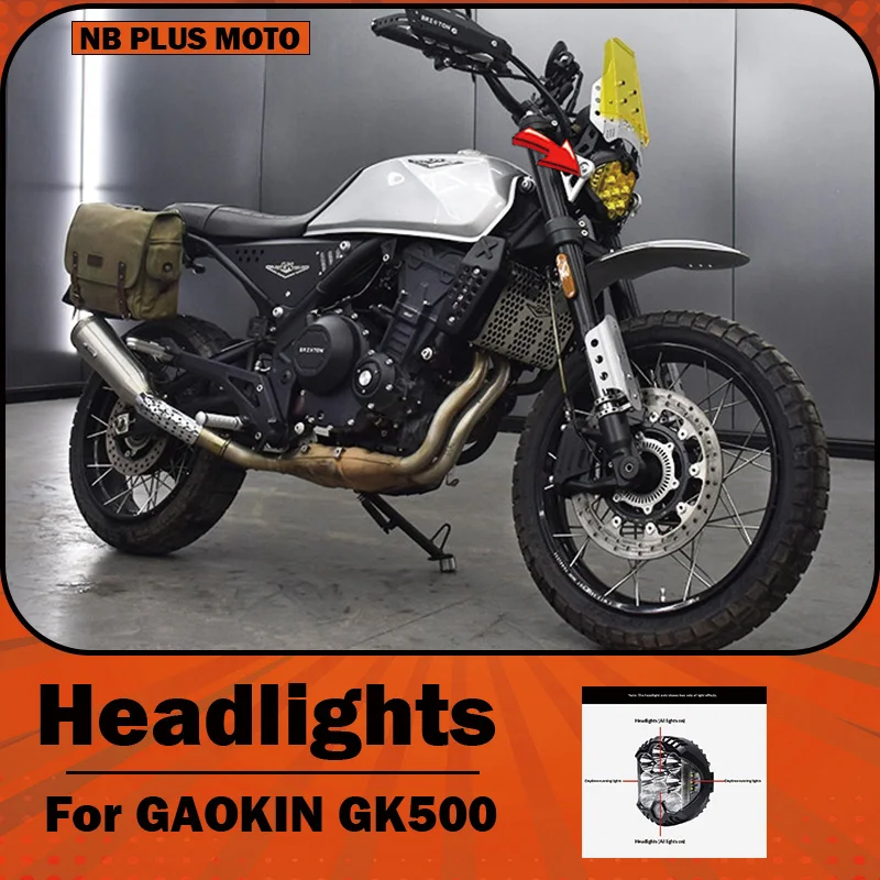 【Premium】For GAOKIN GK500 Climbing Edition: Modified domestic Baha headlights with 7-inch high-brightness LED front lights and w