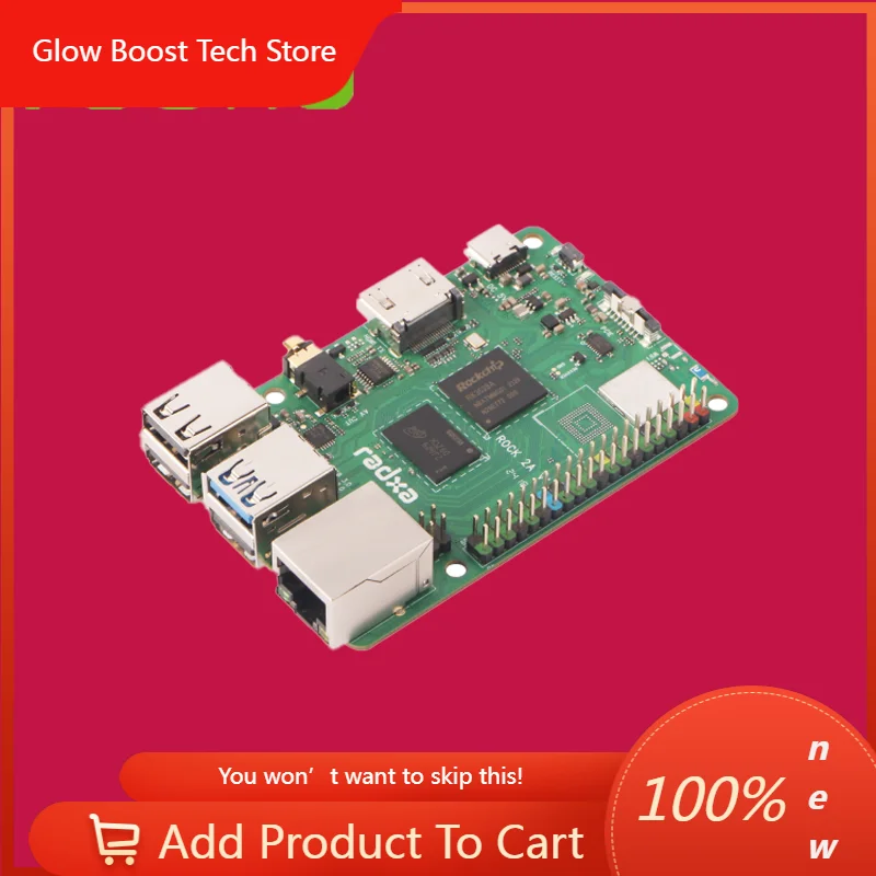 

Плата разработки NYRadxa ROCK 2A RK3528A с четырехъядерным процессором, поддержкой графического процессора и 4K