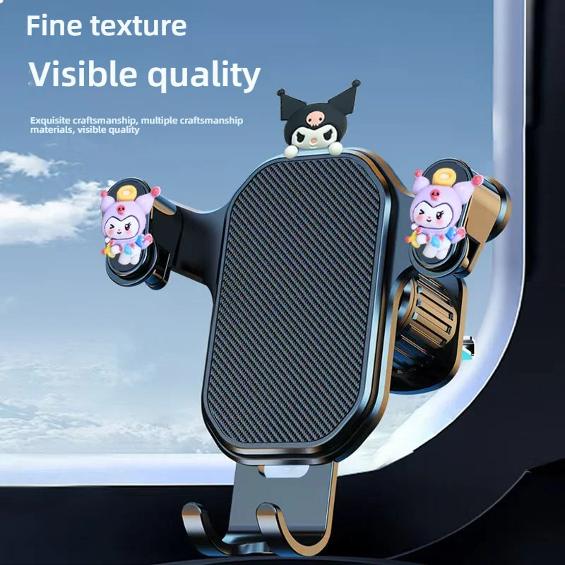 ميلودي كورومي الكرتون الجاذبية سيارة سيدة حامل هاتف تنفيس الهواء هوك الهاتف جبل 360 درجة دوران حامل هاتف المرأة الذكية