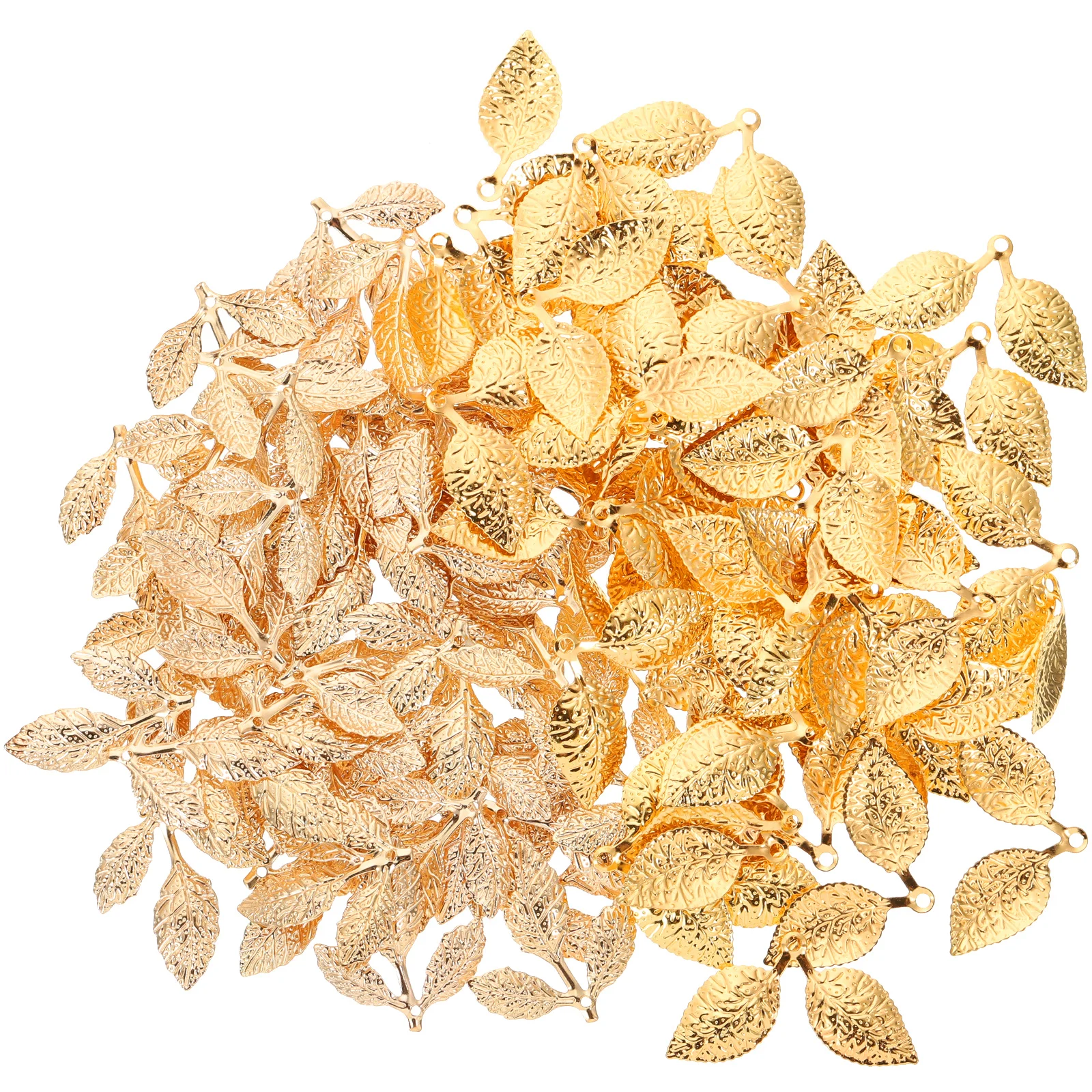 

100pcs Retro Leaf Earrings Accessories Golden Jewelry Making Supplies Cute Charms DIY Pendant Materials Bracelet Necklace