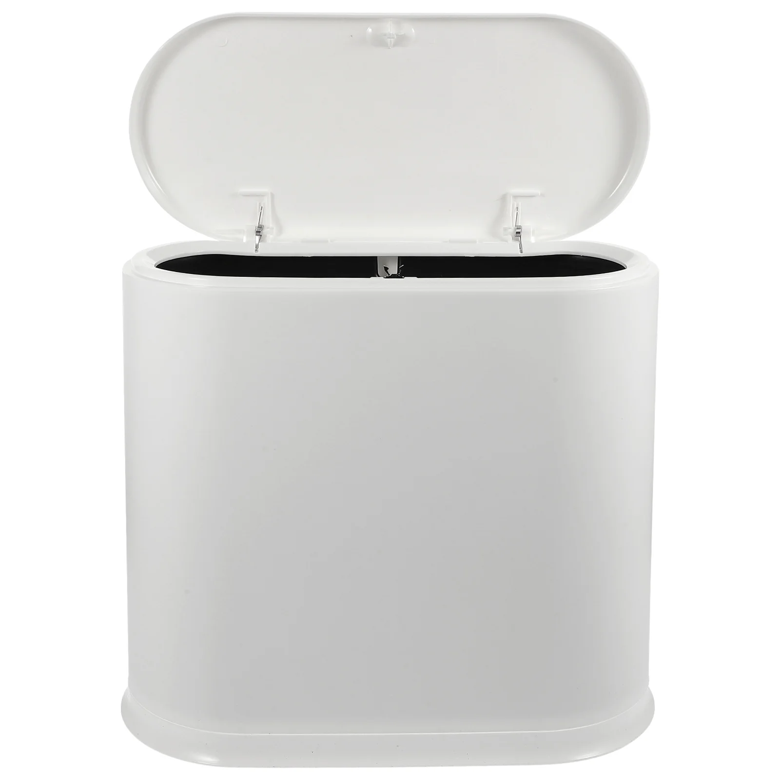 

Compact Slim Trash Can with Lid Bathroom Garbage Bin Small Plastic Trash Bin Narrow Office Waste Basket Bathroom Garbage Can