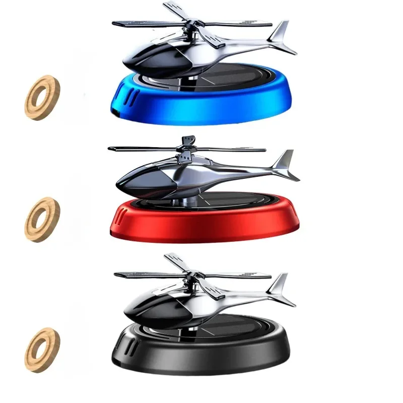Helicopter Car Air Freshener Solar Rotating Interior Decoration Car Mute Office Gift Solar air