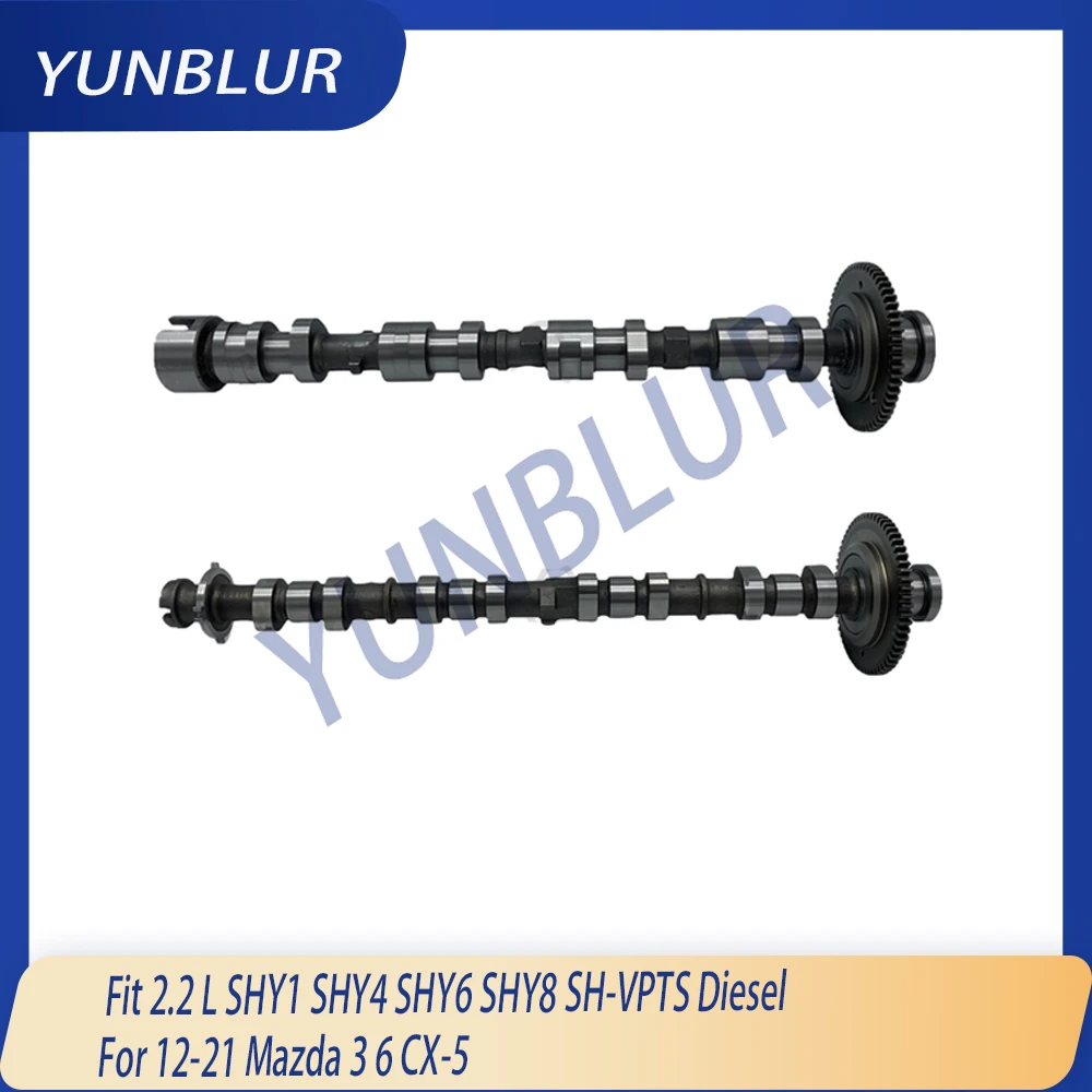 Engine Parts Intake & Exhaust Camshafts Set Fit 2.2 L SHY1 SHY4 SHY6 SHY8 SH-VPTS Diesel For 12-21 Mazda 3 6 CX-5