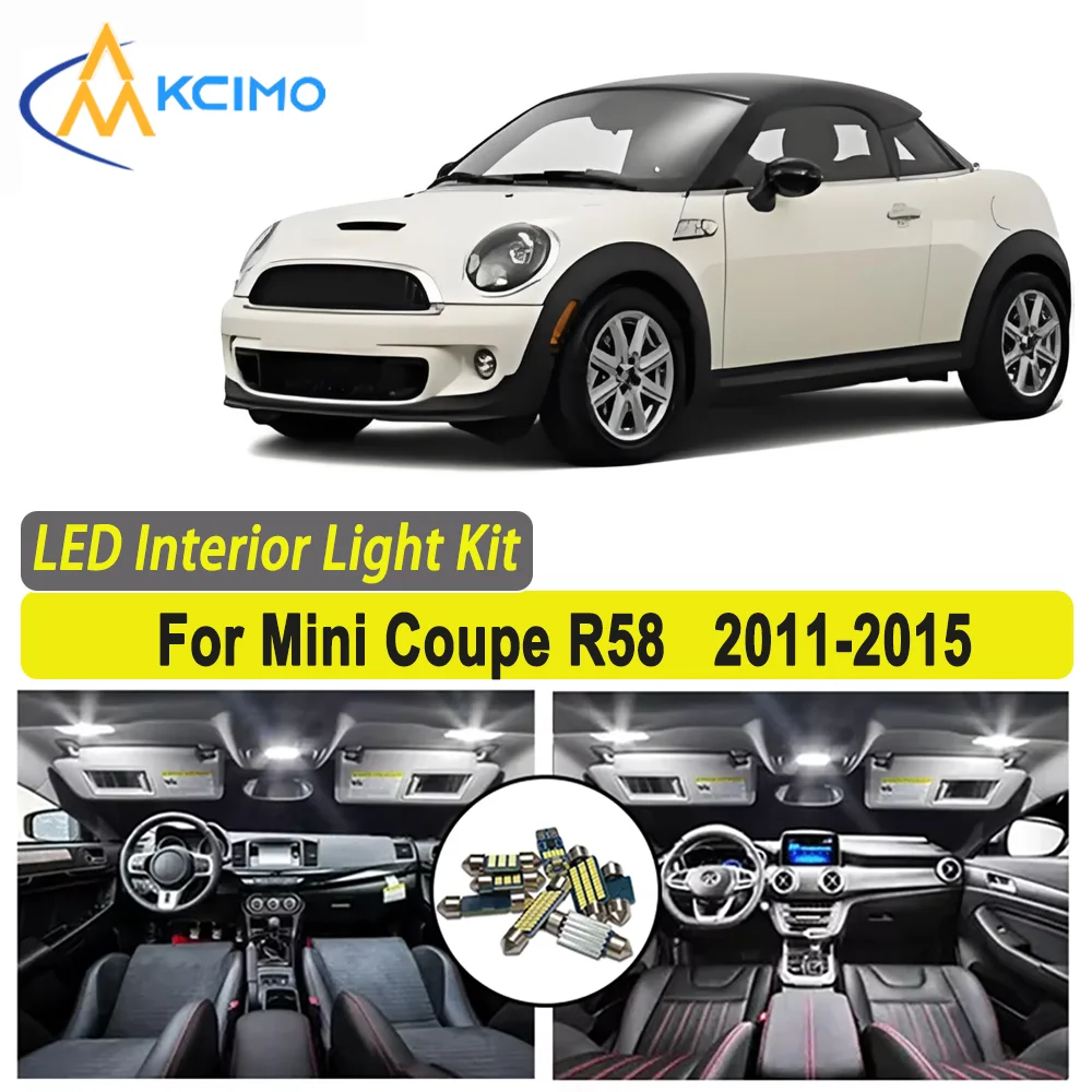 

Kcimo LED For Mini Coupe R58 (2011-2015) Premium Bright LED Interior Dome Map Trunk Light Kit Car Led Lamps New Car LED Lights