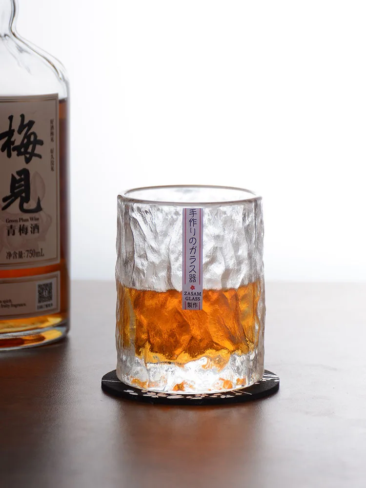 Japan Aderia Design First Snow Whisky Glass Old Fashioned Whiskey Glasses Thick Heavy Base EDO Crystal Glacier Tumbler Beer Cup