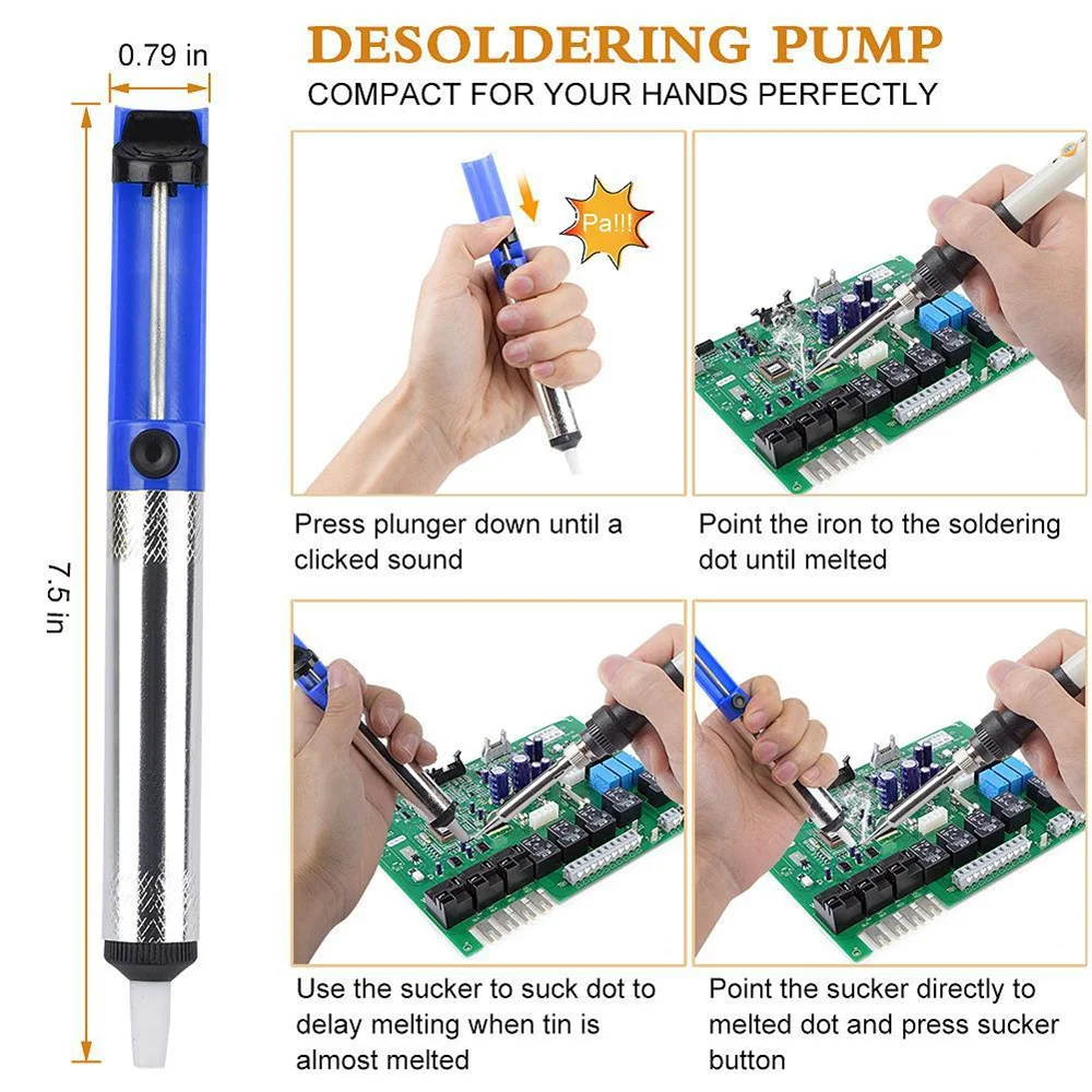 220V 60W Soldering Iron Kit Adjustable Temperature 15 in 1 Tool Set With Soldering Iron EU Plug