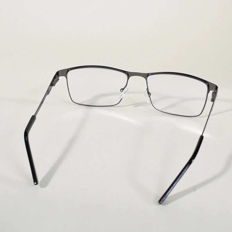 Männer Quadratische Metall Großen Rahmen Lesen Presbyopie Brille Blau Licht Blockieren Brillen Reader + 1,25 1,5 1,75 2,75 2,25 – Detail 4