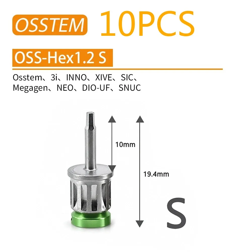 

10Pcs Osstem Implant Torque Screwdriver / Lab Analog / Medical Ball Cap, Dental Implant Accessories
