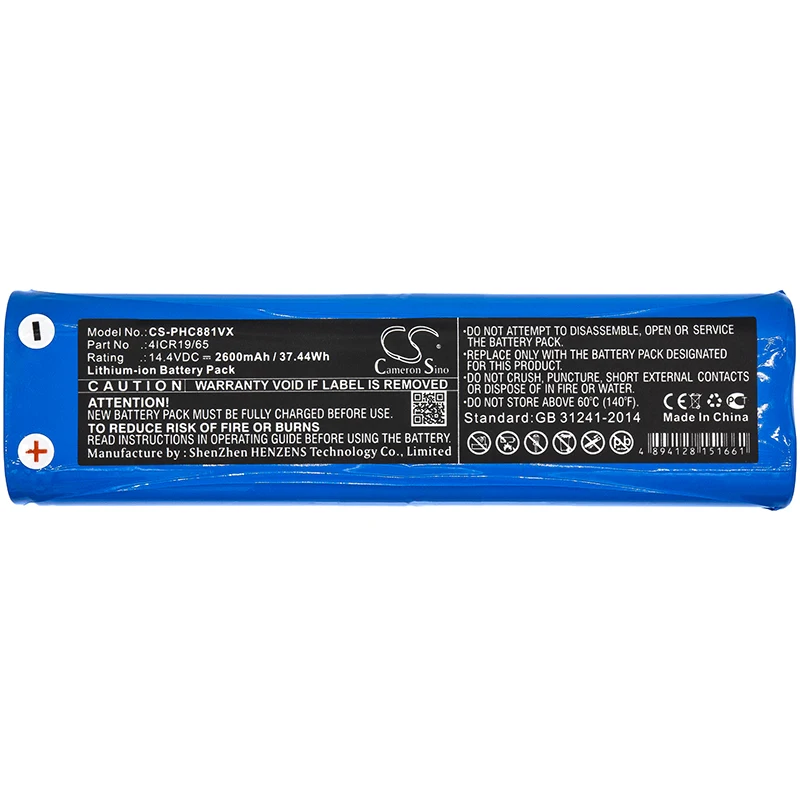 Imagem -02 - Cameron Sino 2600mah 3400mah Bateria Smartclean 4icr19 65 para Bissell 1605160521605816059 1605a 1605c 1605r 1605w 2142 1974