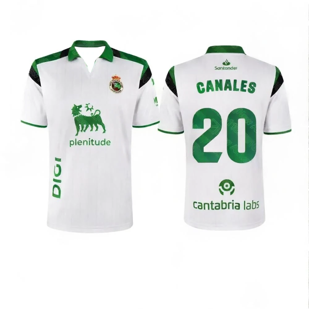 2026-27 Racing De Santander Zabiri # 21 Iñigo Vicente # 10 Schnell Trocknende Sommer-Fußball-T-Shirts für Herren für Training und Heimspiele – Detail 12