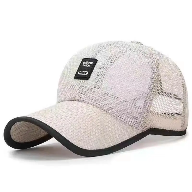Viseiras masculinas cor sólida malha bonés de beisebol protetor solar boné esportes ao ar livre net chapéus para masculino respirável individualidade chapéu masculino