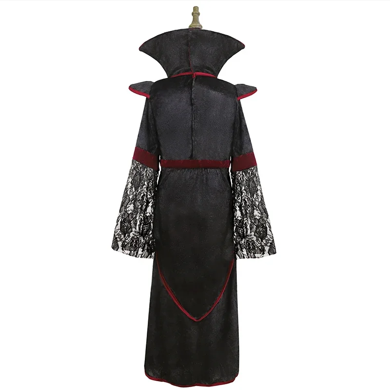 زي مصاص دماء القرون الوسطى للفتيات ، فستان الملكة ، قوطي ، فيكتوري ، طقم فاخر ، حفلة الهالوين