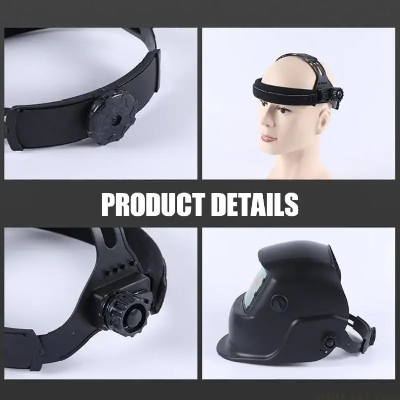 Solar Auto Darkening Welding Helmet Mask, Solar Powered Variable Shade Welder Protective Face Shield for Argon Arc TIG MIG MMA W view 2