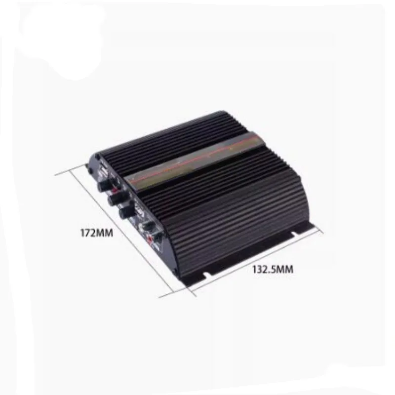 12VVehicular Power Amplifier High and Low Sound BandUDisk Playback Line InputFMRadio Function Dual Channel30W*2