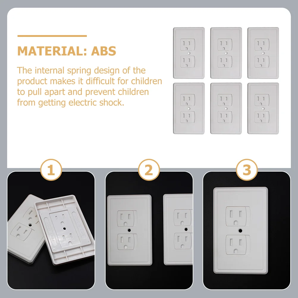 6-częściowa osłona gniazda zabezpieczającego przed porażeniem prądem Elektryczne wtyczki ścienne Płyta Zabezpieczenie przed dziećmi Osłony gniazdek ochronnych Gniazdki zabezpieczające przed wstrząsami
