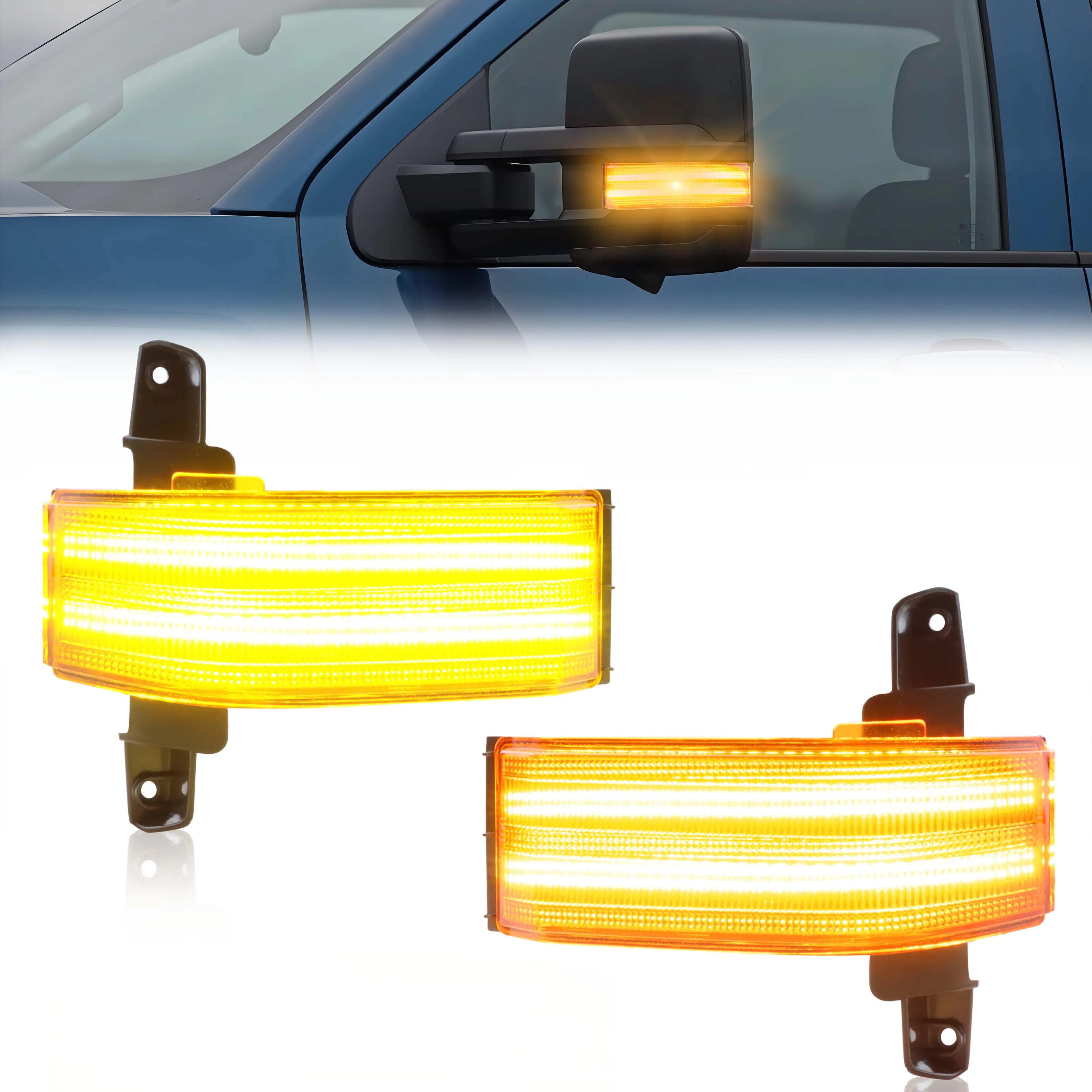 

2Pcs Turn Signal Light Side Mirror Light Switchback LED For 2014-2019 Chevrolet Silverado GMC Sierra 1500 1500 LD 2500HD 3500HD