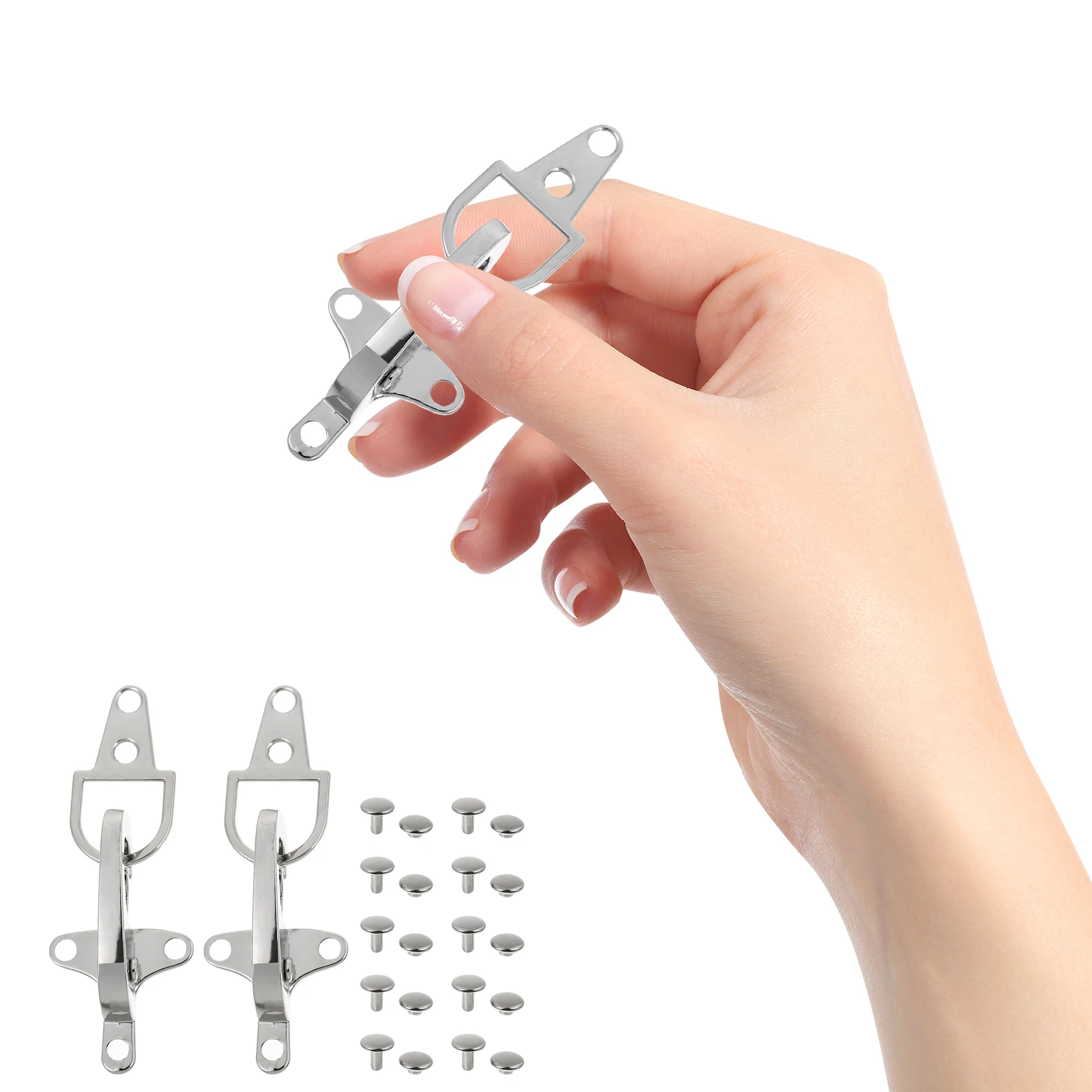 2Pairs Aircraft Buckle Waist Belt Buckles Multifunctional Durable Lightweight Decorative Buckles for Coats Jackets Down Jackets