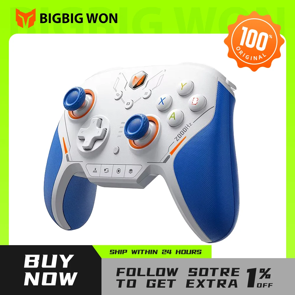 BIGBIGWON Blitz 2 TMR Star Flash Wireless Bluetooth Gamepads Somatosensory Controllers 2000HZ For NS PC Steam Game Customized