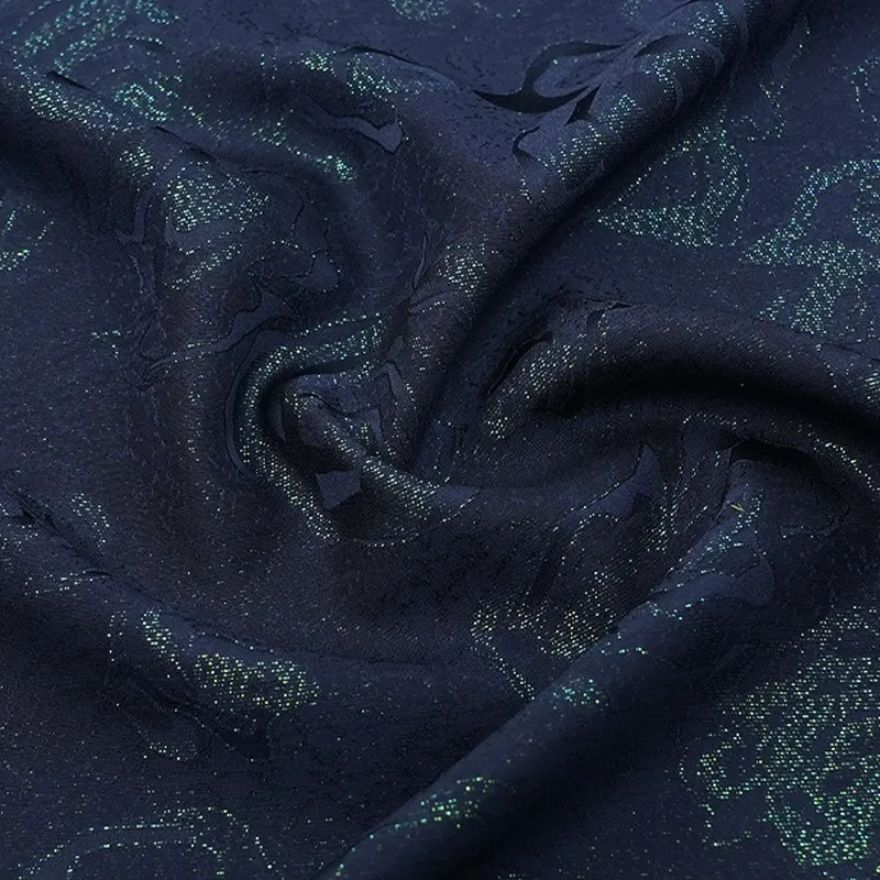 New Chinese-style Hanfu cheongsam and waistcoat fabric made of woven gold rose pure silk