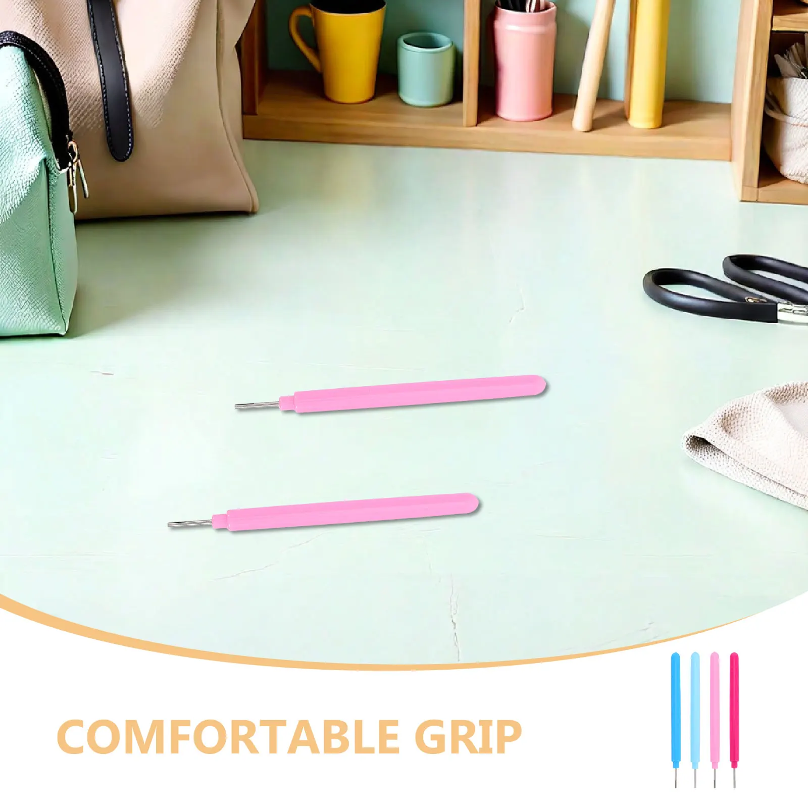 16 قطعة طقم أدوات لف الورق متعدد الألوان مشقوق الشباك القلم قبضة مريحة لصنع البطاقات DIY بها بنفسك زينة ورقة لوازم الفن #3