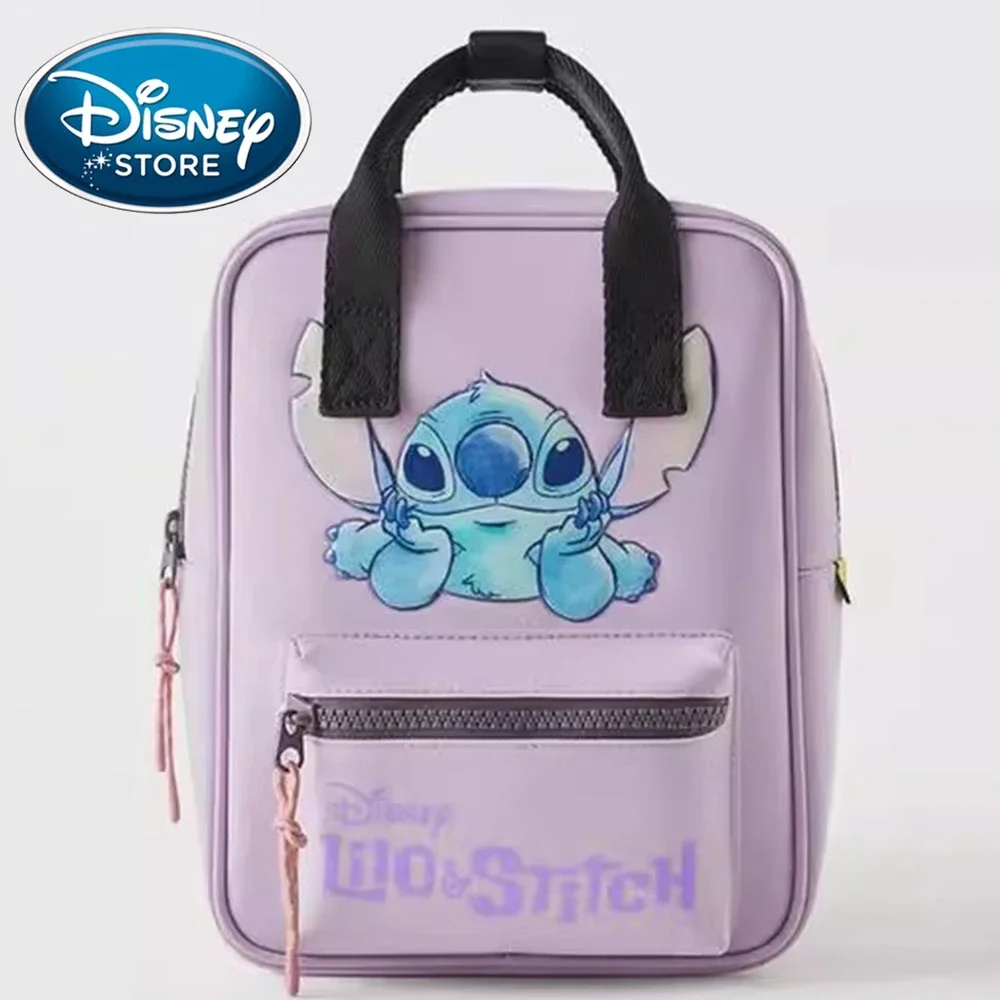 New Disney Plush Backpack Ins Japanese Blue Stitch Funny Cartoon Large-Capacity Student Backpack Kindergarten Bag Child Gift