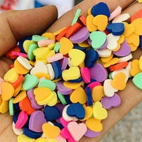 100g 5mm 8mm Valentine's Mixed Colorful Heart Fimo Slices Polymer Clay for Crafts Making DIY Kids Play Slime Filling Accessories