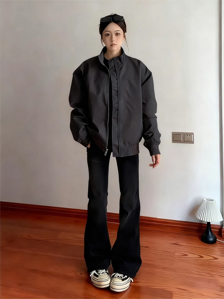 

Куртка-флис Wolf ey Tee-Proof Jaet Flight Suit, американский стиль, широкая рабочая одежда, мужская, осенне-зимняя, хлопковая, утепленная, бейсбольная...