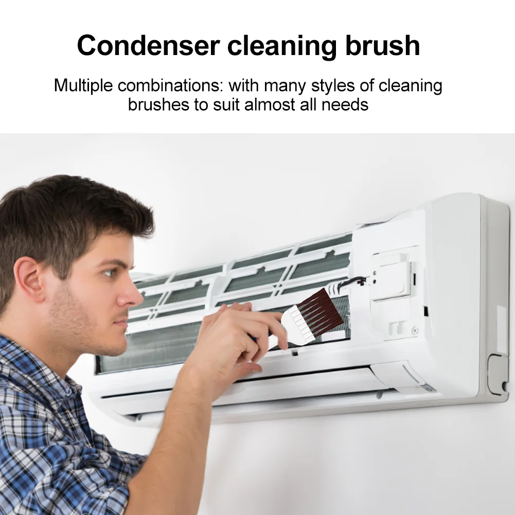 

5pcs Air Conditioner Condenser Comb Stainless Steel Air Refrigerator Fin Cleaner Universal Straightening Cleaning Tool