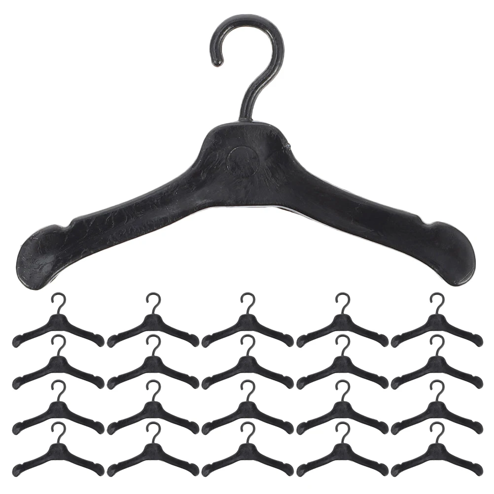 

80Pcs Plastic Outfit Hangers for Miniature Wardrobe Efficient Clothing Storage Realistic Design Easy Mount Dollhouse Accessories