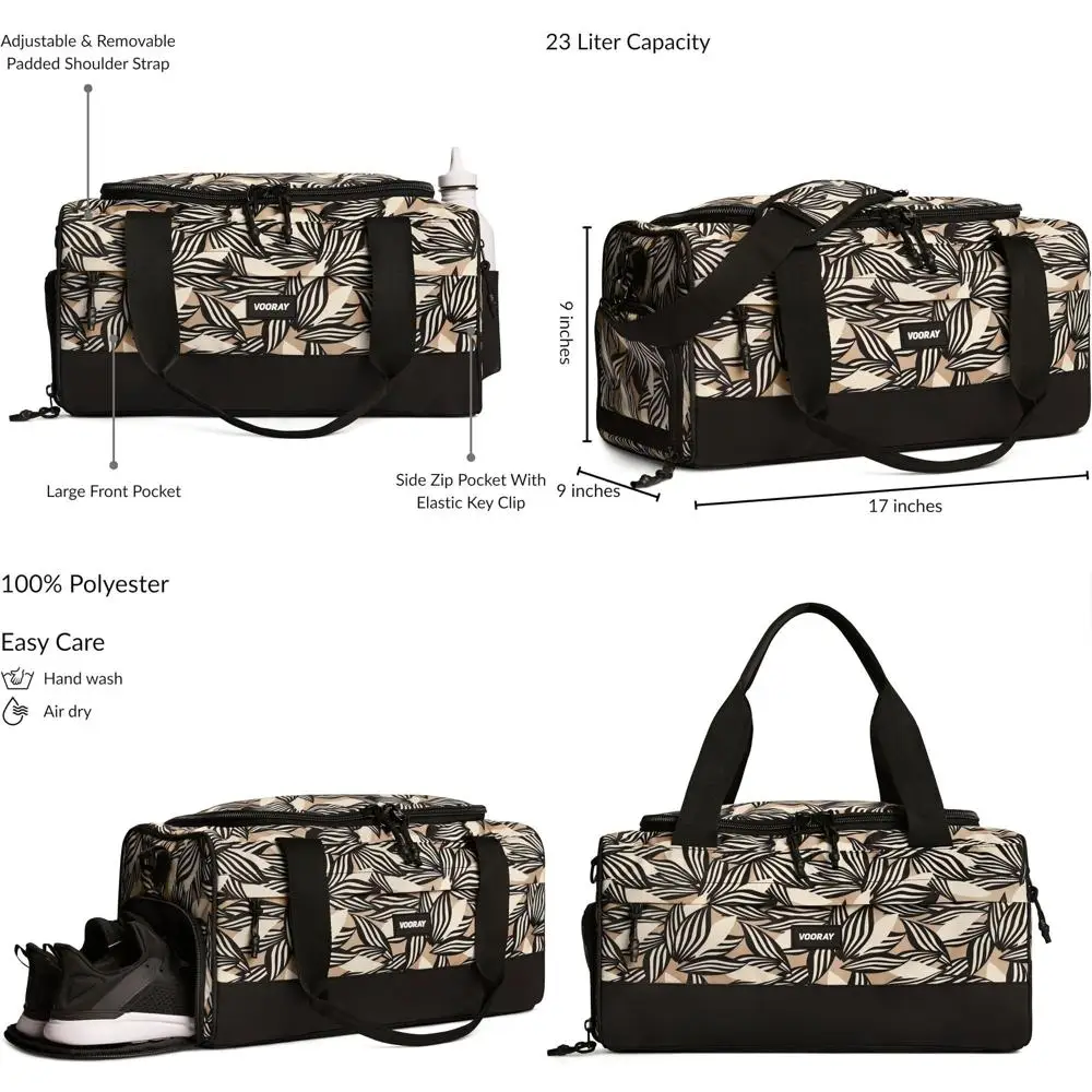 

Compact 23L Dual-Purpose Bag for Travel, Sports, and Overnight Trips with Shoe Compartment