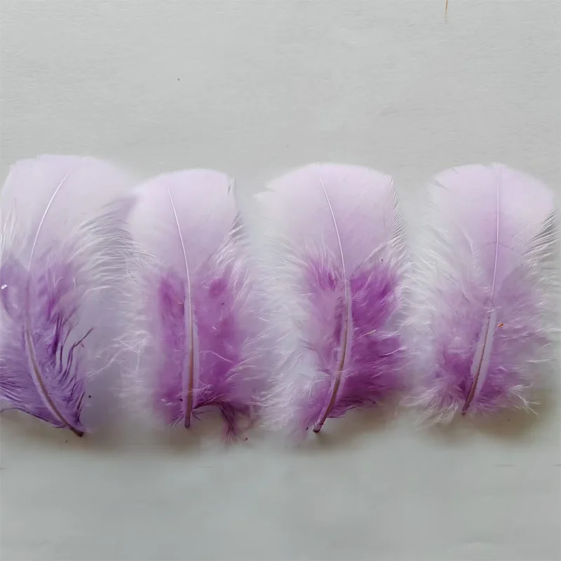 100pcs/lot!6-8cm long-Light Purple Turkey Feathers,Lavender Turkey T-base Plumage Feathers