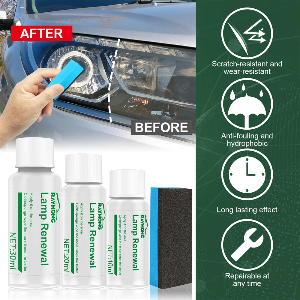 20ml Auto Headlight Restorer Yellowing Shade Sanding Cleaning Polishing Scratches Auto Headlight Restorer - Image 4
